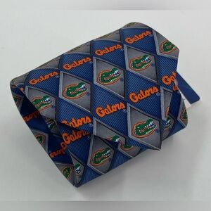 Florida Gators Silk Tie University Florida Diamond Blue Gray Orange Larson NWT‎